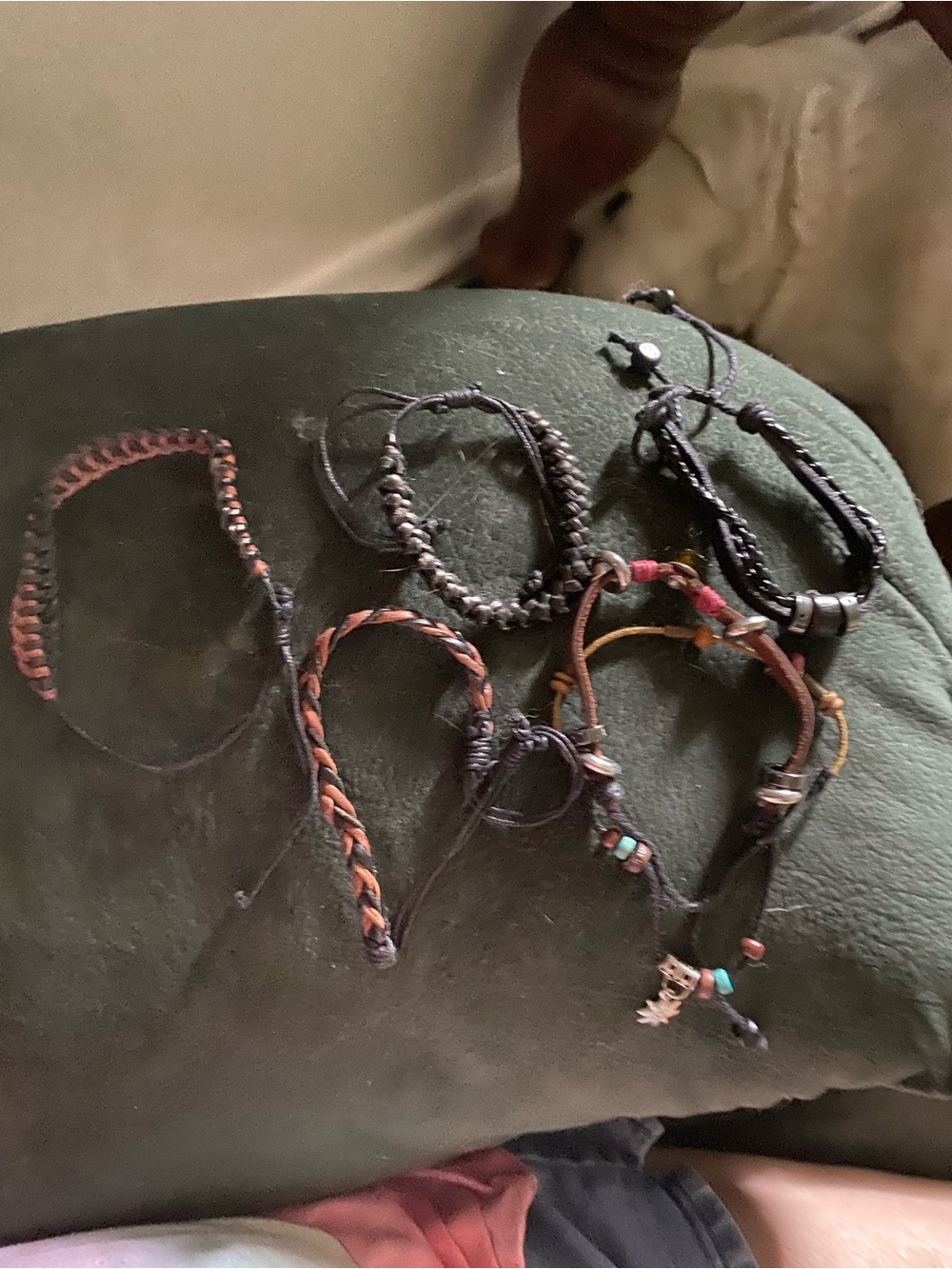 Handcrafted Boho Braided Bracelet Set in Black & Brown